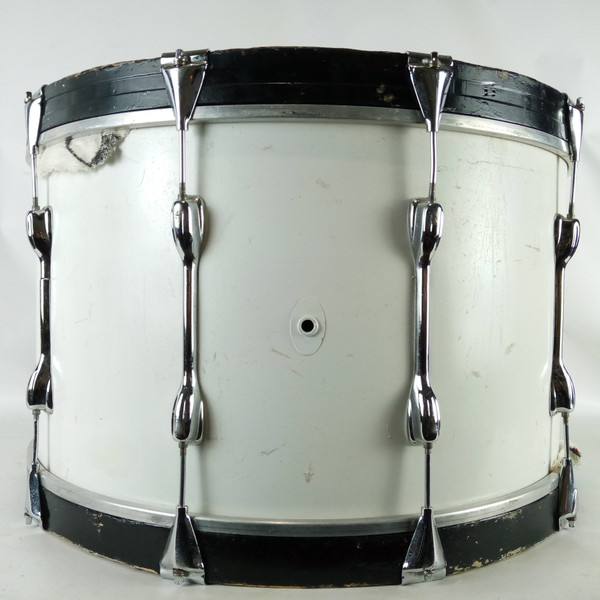 Slingerland 14x24" Bass Drum 5ply Vintage 70s White Paint COW Chrome over Wood