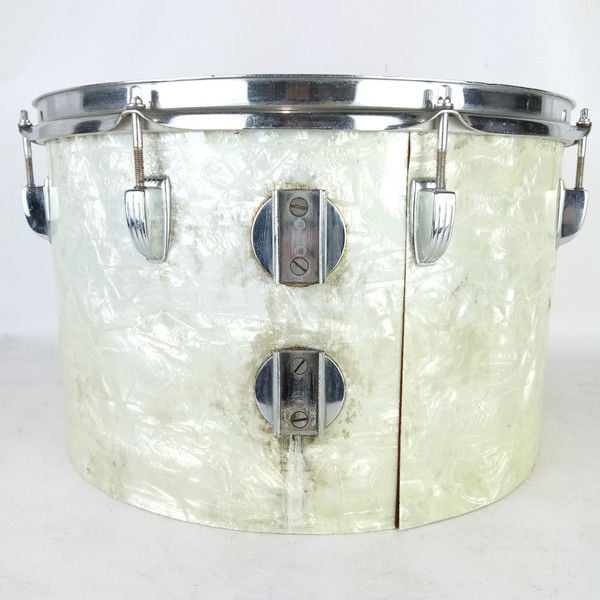 Ludwig 10x16"Timp-Tom Drum#570 Vintage70s WMP 3Ply Maple Bass White Marine Pearl