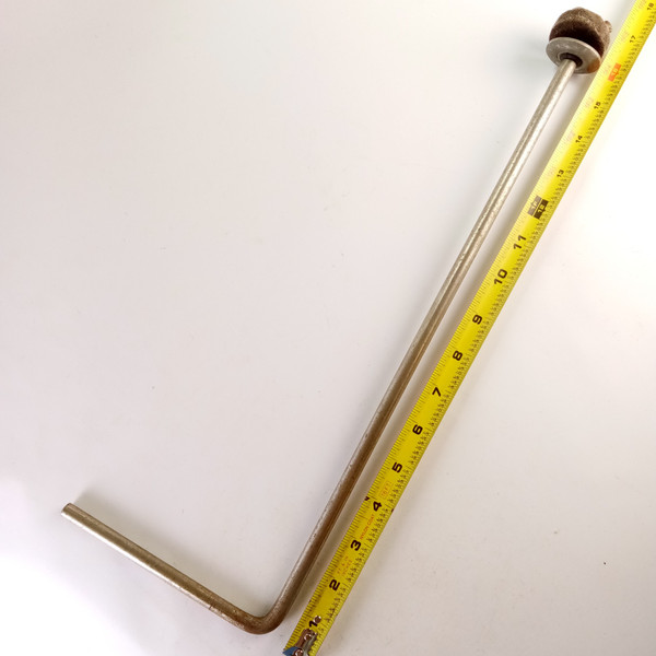 Ludwig 3/8x6"x16"Cymbal L-Arm Rod Nickel Vintage 40s Bass Drum Mount Holder USA