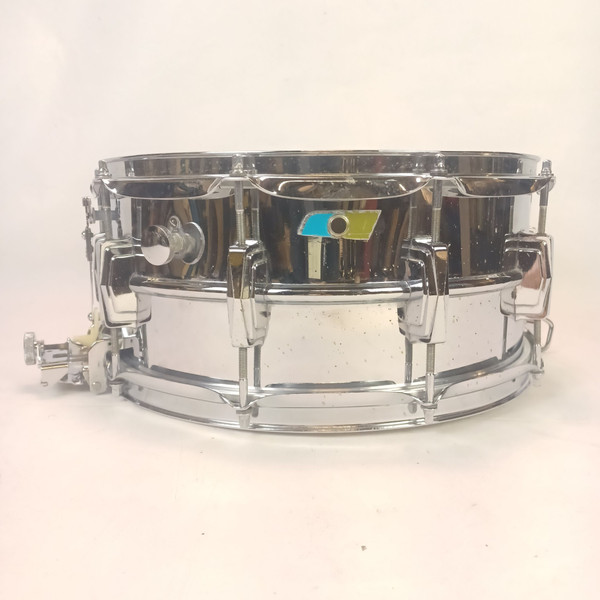 *Ludwig 70s 6.5x14" Super-Sensitive #411 Snare Drum Blue/Olive Badge USA Chrome*