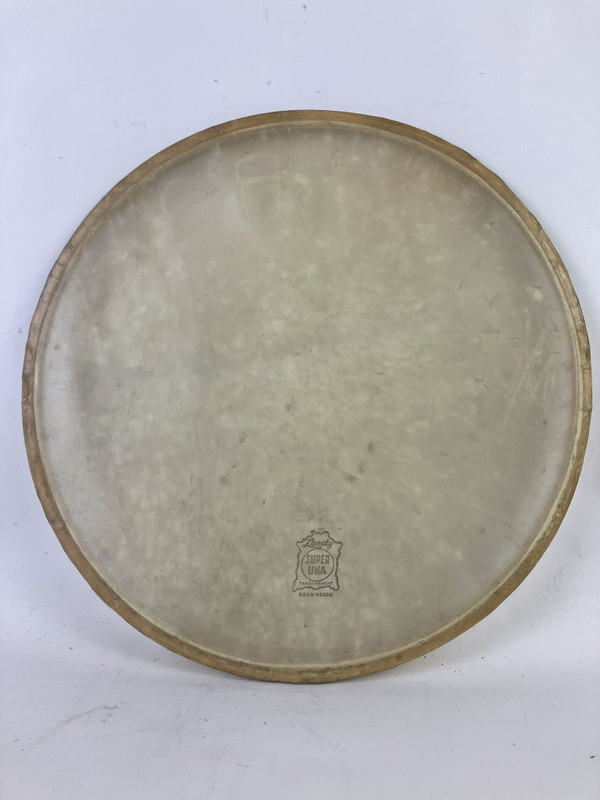 *Leedy Super Uka Transparent Snare Resonant 12"Calf Skin Slunk Drum Head 30s EXC