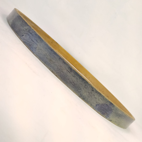 22"x1.5"x3/8" Bass Drum Hoop/Rim Vintage Black Paint No Inlay Channel In Round