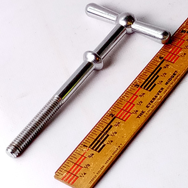 Ludwig 3" 60s Timpani Tension Rod T Tensioner Thumb-Key Drum Handle 5/16"-18 USA