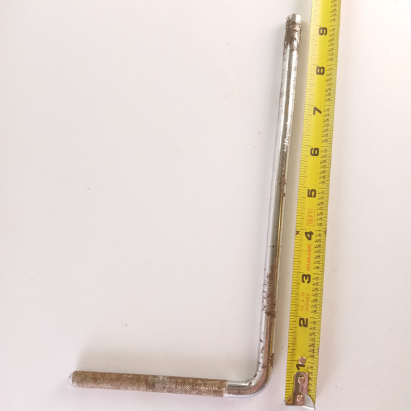 Slingerland 3/8x5x9" Cymbal L-Arm Rod Chrome Vintage 50s Bass Drum Mount Holder