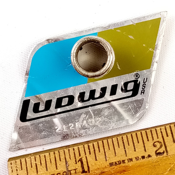 Ludwig Pointy Blue/Olive Badge #2126432 1981 Snare/Tom/Bass Drum +OG Grommet B/O