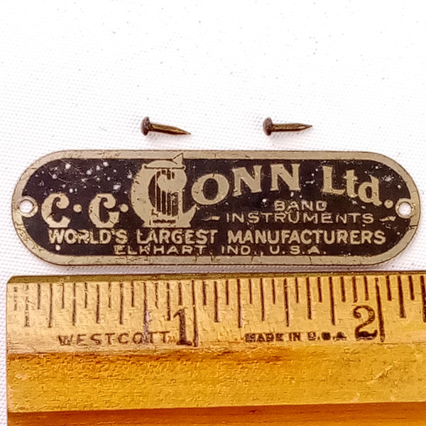 C.G. Conn Ltd Badge Leedy Tacked Wood Hoop Bass/Snare Drum Vintage20s Elkhart,IN