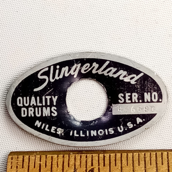 Slingerland Niles Black/Silver '79 #466680 Badge Snare/Bass/Tom Drum Vintage USA