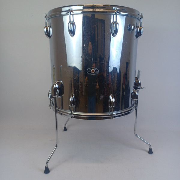 Slingerland 16x16"Chrome Over Wood Floor Tom Magnum Vintage 3ply Maple Drum 1970