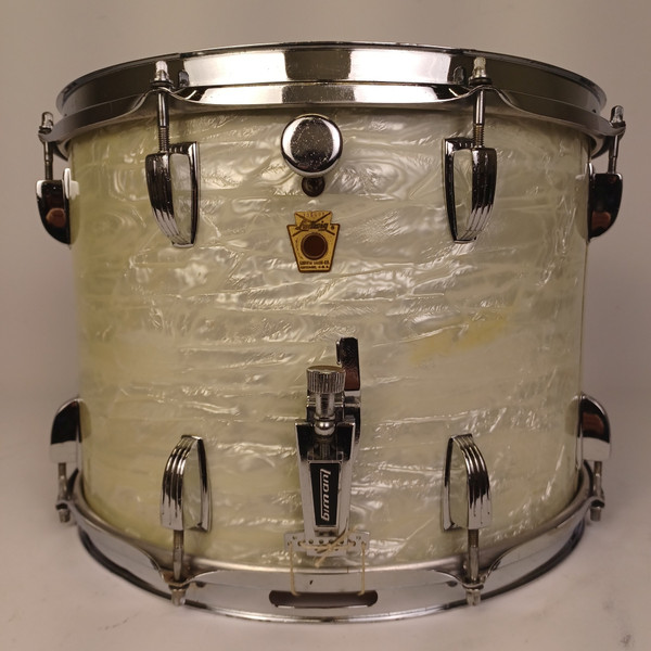 Ludwig 10x14"1969 White Marine Pearl Marching Snare Drum Keystone 3Ply Maple WMP