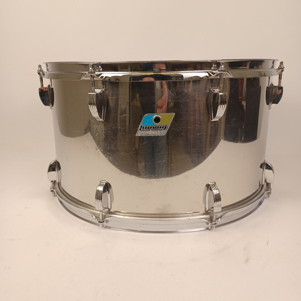 Ludwig 10x18"Stainless Steel Bass Drum/Timp-Tom#700 Vintage 1977 Jazz Blue/Olive