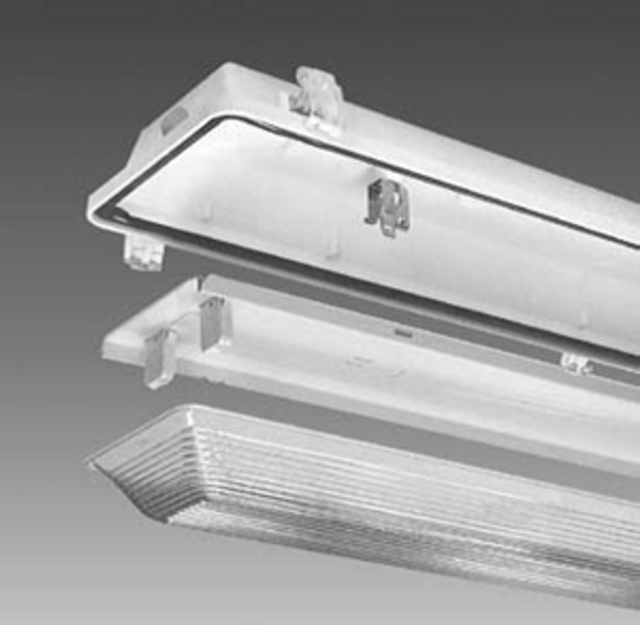 376 Series Wet / Damp Location 4 FOOT 2 LAMP Paint Booth