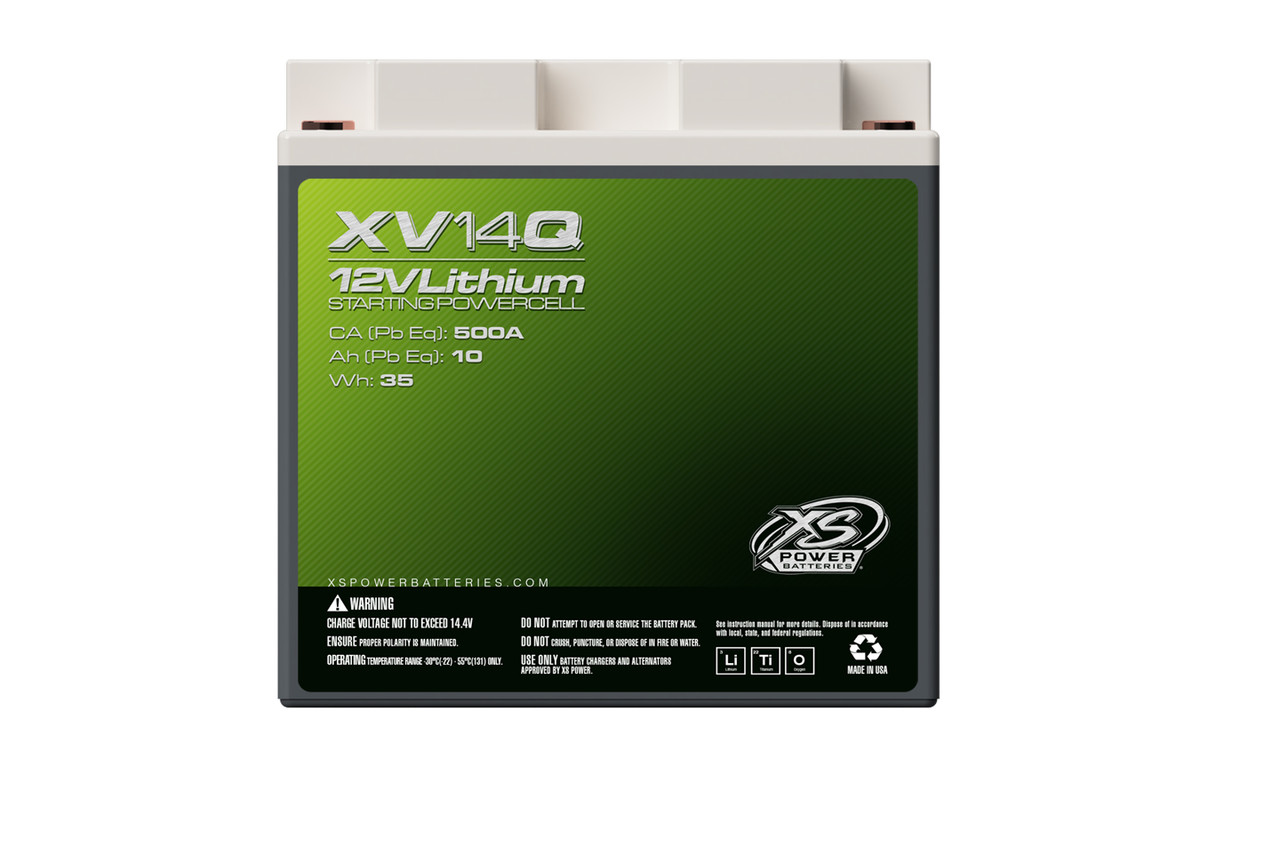 XS Power XV14Q 12V Lithium Ion Powersports Battery - Audio APEX store