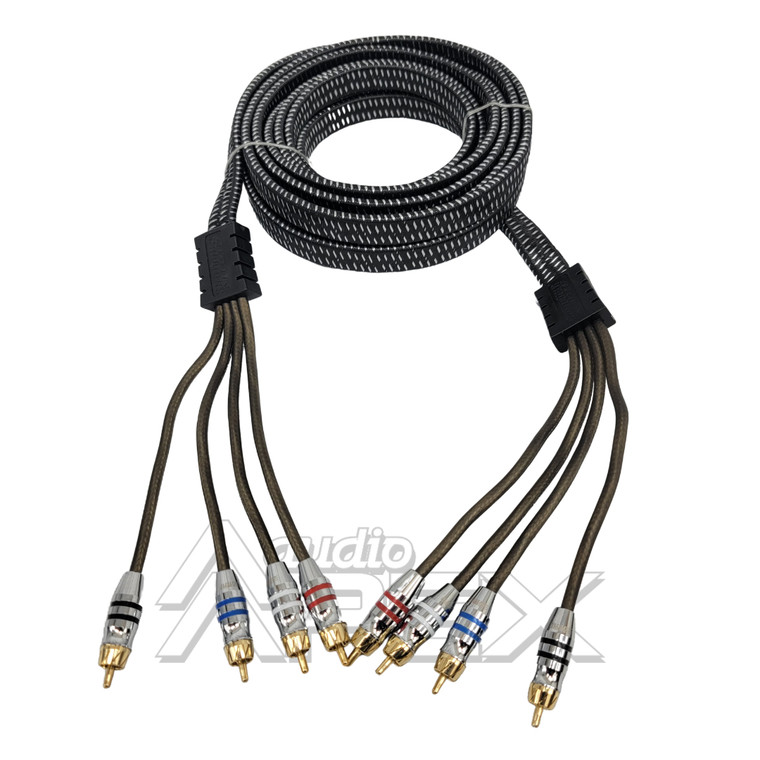 Sundown Audio 17 ft. 4 Channel High Quality RCA Interconnect Cables (SAZ Series)