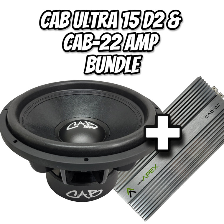 1 x CAB Ultra v2 15" D2 Subwoofer & 1 CAB-22 Amplifier
