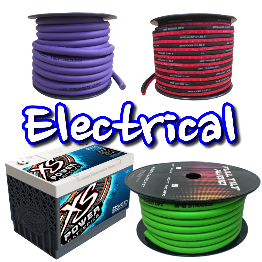 Full Tilt, Audio, Sundown, Cable, Wire, Remote, Primary, Power, Ground, 1/0, 4, 8, Speaker, amp, kit, big 3, OFC, Copper,  battery, xs power, agm, lithium, batteries, caps, superbanks,