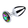 Plu001 Round Gem Plug Silver Chrome Plu001 Round Gem Plug Silver Chrome