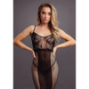 Le Desir DES037 Knee Length Lace And Fishnet Dress