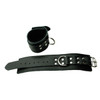 Spartacus Fur Line Black Wrist Restraints With Snap Hook