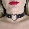 Cho028 Plain Choker With Silver Heart Cho028 Plain Choker With Silver Heart