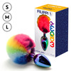 Wooomy Filippi Fluffy Rainbow Metal Butt Plug