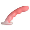 Simply Sweet 8" Wavy Silicone Dildo Pink/White
