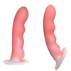 Simply Sweet 8" Wavy Silicone Dildo Pink/White