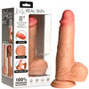 Jock Real Skin Silicone Dildo with Balls 8"