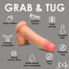 Jock Real Skin Silicone Dildo with Balls 8"