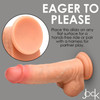 Jock Real Skin Silicone Dildo with Balls 8"