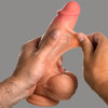 Jock Real Skin Silicone Dildo with Balls 8"