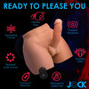 Jock Vibrating & Squeezing Male Masturbator With Poseable Dildo