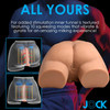Jock Vibrating & Squeezing Male Masturbator With Poseable Dildo
