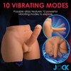 Jock Vibrating & Squeezing Male Masturbator With Poseable Dildo