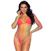 Leg Avenue 89230 Taste The Rainbow Fishnet Bodysuit O/S