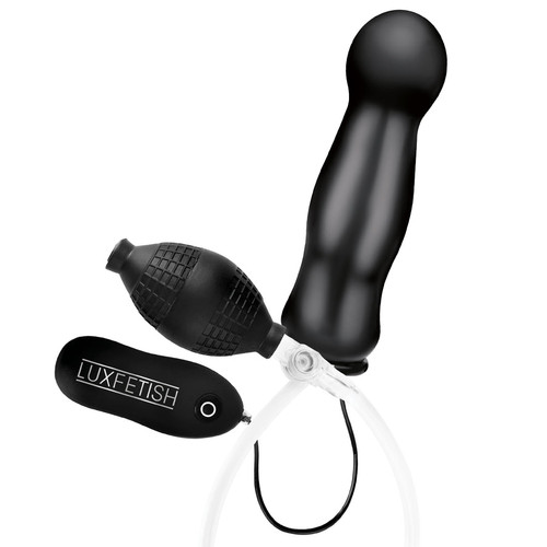 Lux Fetish 4.5" Inflatable Vibrating Plug Lux Fetish 4.5" Inflatable Vibrating Plug