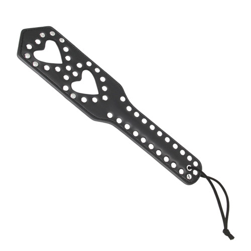 B-Pad11 Studded Heart Cut Out Faux Leather Paddle B-Pad11 Studded Heart Cut Out Faux Leather Paddle