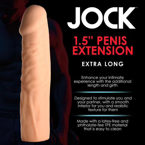 JOCK Extra Long 1.5" Penis Extension Sleeve