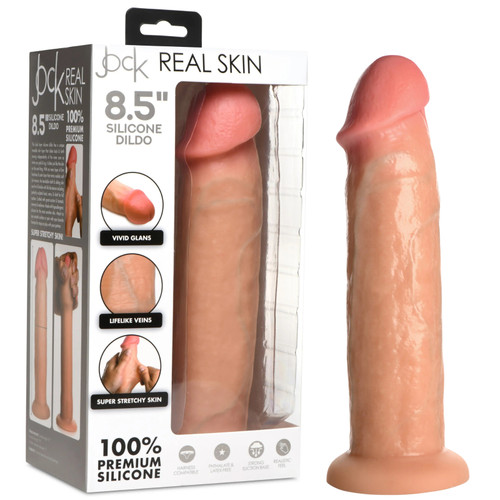 Jock Real Skin Silicone Dildo  8.5"