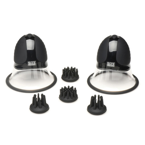 Size Matters 10X Rotating Silicone Nipple Suckers w/ 4 Attachments