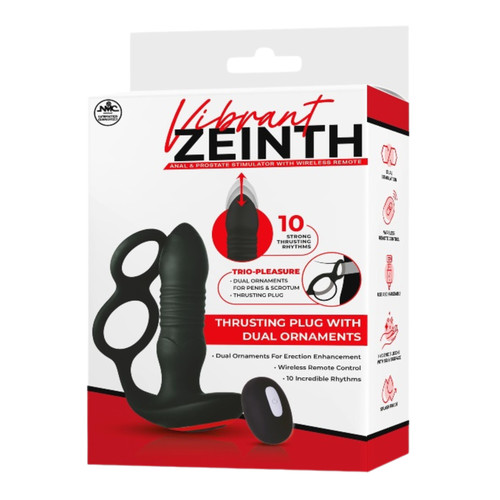 Vibrant Zenith 4.5" Remote Silicone Prostate Stimulator With Ring