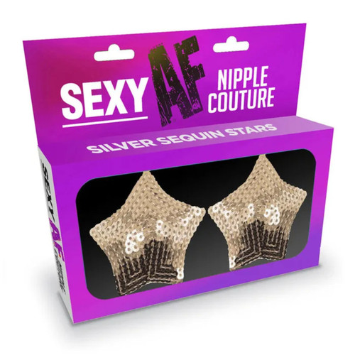 Sexy AF Nipple Couture Silver Stars