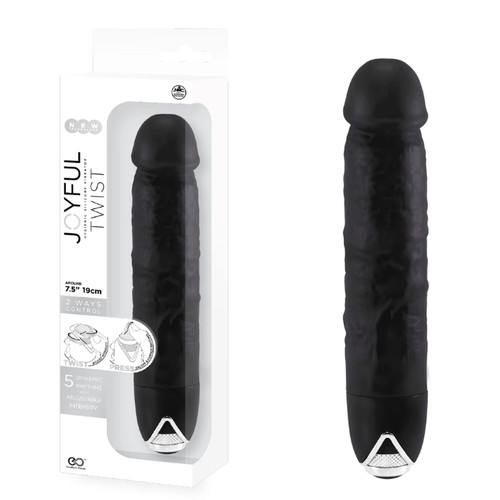 Joyful Twist 7" Silicone Vibrator Round