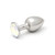 Rosebud Stainless Steel Plug In Aurora Borealis