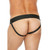 Uomo 020 Leather Jock With Zip Black/Red