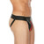 Uomo 020 Leather Jock With Zip Black/Red