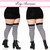 Leg Avenue 6005/Q Striped Nylon Stockings Black/White