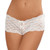 Dreamgirl 1442/X Crotchless Stretch Lace Heart Cut-Out Panty White