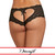 Dreamgirl 1442/X Crotchless Stretch Lace Heart Cut-Out Panty Black