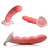 Simply Sweet 8" Wavy Silicone Dildo Pink/White