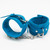 Poison Rose L104 Soft Blue Padded Leather Wrist Cuffs